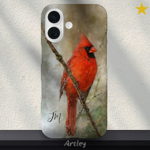Individuelle Name für Vogelmalerei im nördlichen K iPhone 16 Hülle