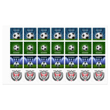 Individuelle Name-Fußball-Etiketten