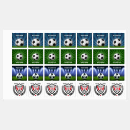Individuelle Name-Fußball-Etiketten Etiketten