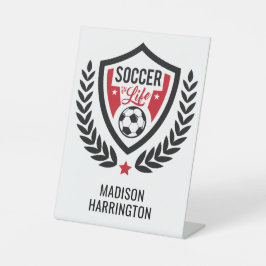 Individuelle Name-Fußball-Logo Sockelschild