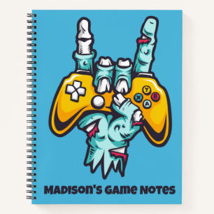 Individuelle Name Gamer Zombie Notizbuch