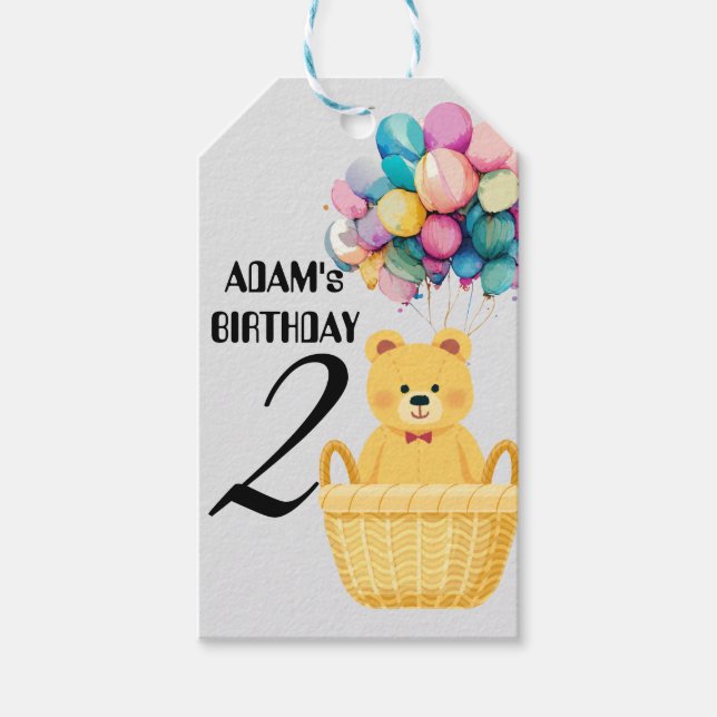 individuelle Name Geburtstag Geschenkanhänger (Vorderseite)