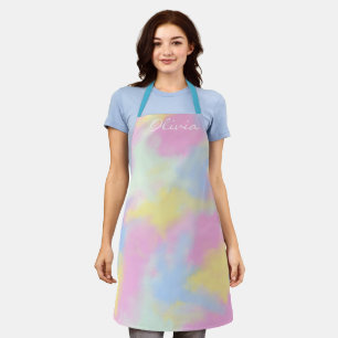 Individuelle Name Gefärbte Krawatte Rainbow Mens W Schürze
