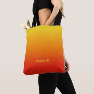 Individuelle Name Gelb bis rot Farbtaschen Tasche