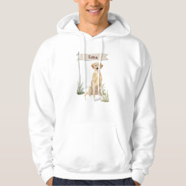 Individuelle Name Gelbe Labrador Haustier Hoodie