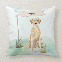 Individuelle Name Gelbe Labrador Haustier Kissen