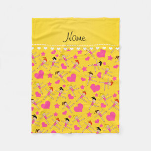 Individuelle Name Gelbe Turniere Herzensstars Fleecedecke