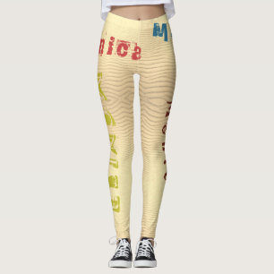Individuelle Name Gelbe Wüste Sand Leggings
