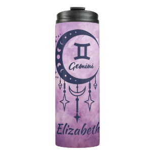 Individuelle Name Gemini Zodiac-Zeichen Thermosbecher