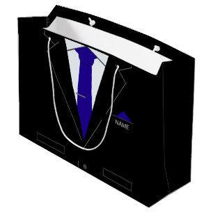 Individuelle Name-Geschenktasche mit Business Blac Große Geschenktüte