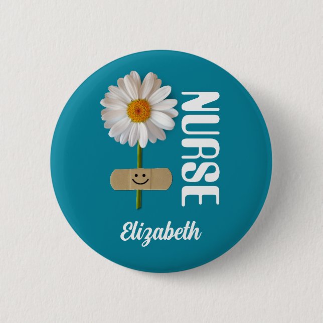 Individuelle Name-Geschenktasten für Krankenschwes Button (Vorderseite)