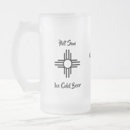 Individuelle Name Gift New Mexico Zia Sun Mattglas Bierglas