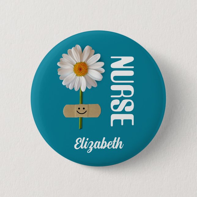 Individuelle Name-Gift-Taste für Krankenschwester Button (Vorderseite)
