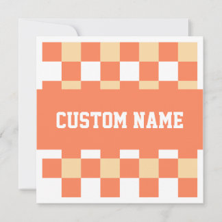 Individuelle Name Gingham Pattern Einladung