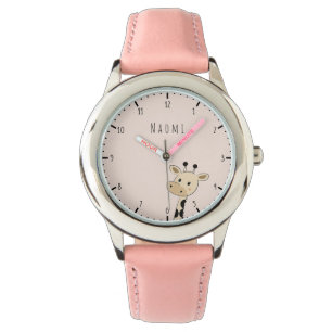 Individuelle Name Giraffe Kids Armbanduhr