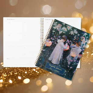 Individuelle Name Girls Vintag Art Gold Monogram 2 Planer