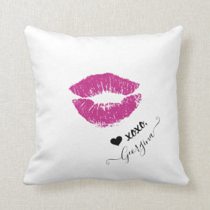 Individuelle Name Girly Chic Pink Kiss Kiss Lift S Kissen