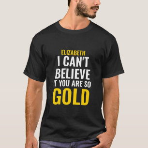 Individuelle Name Gold Moderne 50. Geburtstag T-Shirt