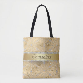 Individuelle Name Gold Snowflake Sparkone Tasche