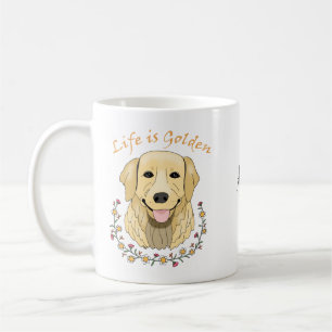 Individuelle Name Golden Retriever Hund Hund Leben Kaffeetasse