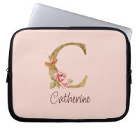 Individuelle Name Goldfolie Rosa Rose Letter C