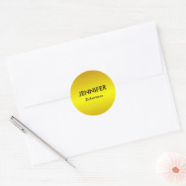 Individuelle Name-Goldgradienten-Umschlag Aufklebe Runder Aufkleber