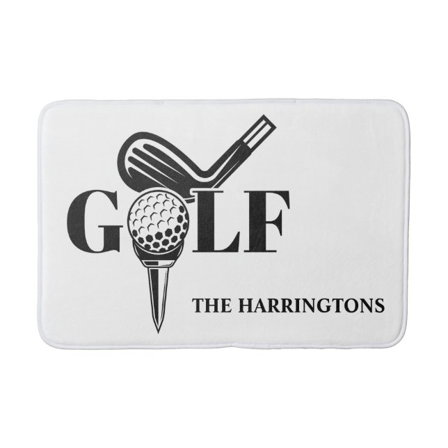 Individuelle Name Golf Badematte (Vorderseite)
