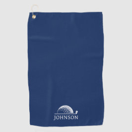 Individuelle Name Golf Ball Clubs Blue Golfhandtuch