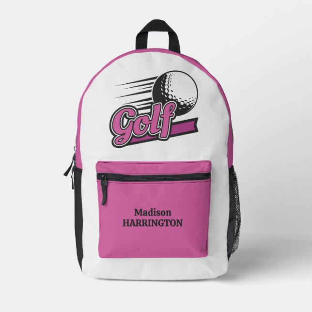 Individuelle Name Golf Bedruckter Rucksack (Vorderseite)