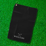 Individuelle Name Golf Clubs Schwarz und Weiß Golfhandtuch<br><div class="desc">Personalisieren Sie den Namen in klassischer Typografie,  um ein einzigartiges Golfgeschenk zu schaffen und für jeden Golfer zu behalten. Entwickelt von Thisisnotme©</div>