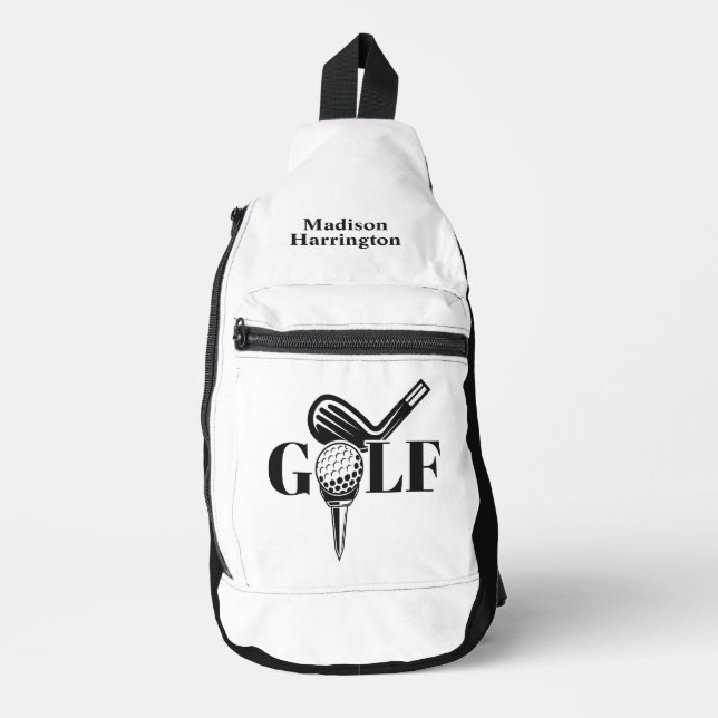 Individuelle Name Golf Crossbody Bag (Vorderseite)