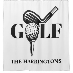 Individuelle Name Golf Duschvorhang