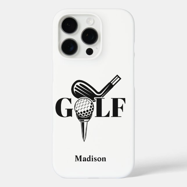Individuelle Name Golf iPhone 16 Pro Hülle (Rückseite)