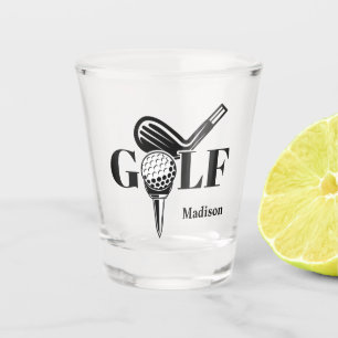 Individuelle Name Golf Schnapsglas