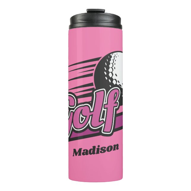 Individuelle Name Golf Thermosbecher (Vorderseite)