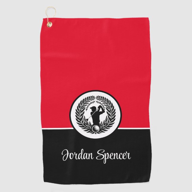 Individuelle Name Golfhandtuch (Vorderseite)