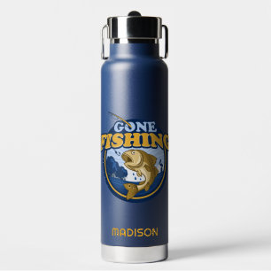 Individuelle Name "Gone Fishing" Trinkflasche