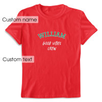 Individuelle Name Good Vibes Crew Red Green Graphi