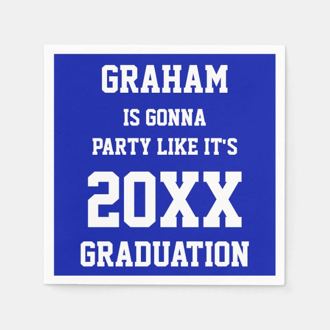 Individuelle Name Graduation Party Ideas Serviette (Vorderseite)