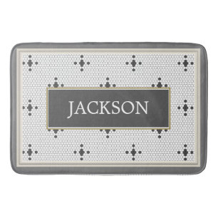 Individuelle Name Gray 4-Sterne-Imitate Hexagon Ti Badematte