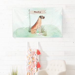 Individuelle Name Great Dane Pet Hund Banner