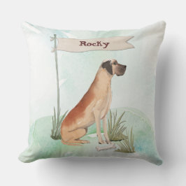 Individuelle Name Great Dane Pet Hund Kissen