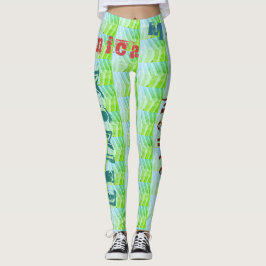 Individuelle Name Green Leggings