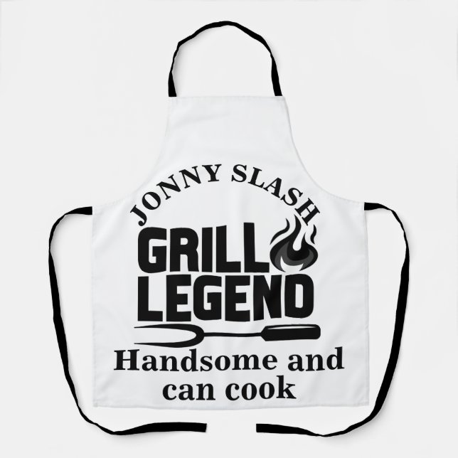 Individuelle Name Grill-Legende Koch Schürze (Vorderseite)