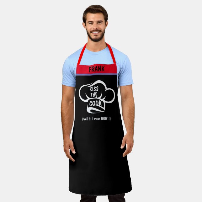 individuelle Name GRILLEN Grill Baker's Kuss der K Schürze (Getragen)