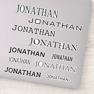 individuelle Name Größe Monogramm Laptop  Aufkleber