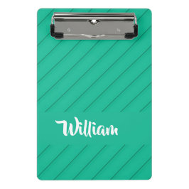 Individuelle Name grün diagonaler Kunststoff textu Mini Klemmbrett