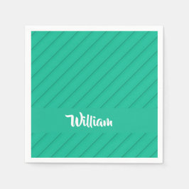 Individuelle Name grün diagonaler Kunststoff textu Serviette
