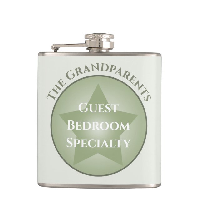 Individuelle Name Guest Bedroom Spezial Pastel Sta Flachmann (Vorderseite)