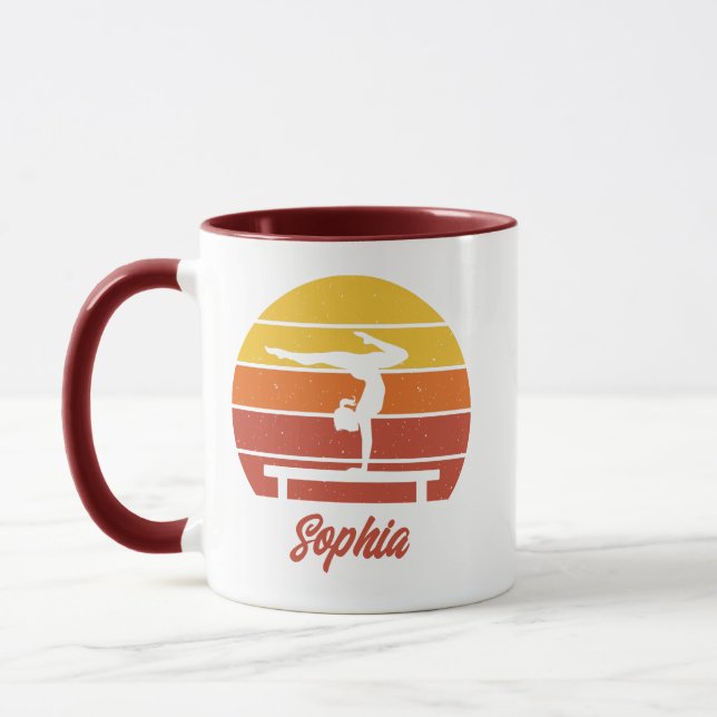 Individuelle Name Gymnastik / Gymnast Tasse (Links)
